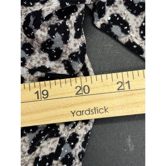 Alex Evenings Shimmer Jacket Animal Print Leopard Mandarin Zip‎ Diamond Pull - Picture 8 of 12